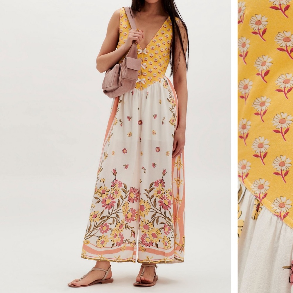 NWT Free People Bali Honeydew Jumpsuit, XS